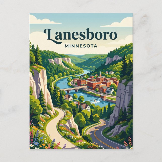 Postal Lanesboro EE. UU. (Anverso)