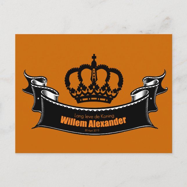 Postal Lang leve de Koning (Anverso)