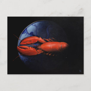 Postal Langosta en la placa Tiffany