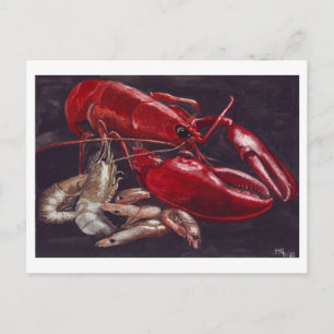 Postal Langosta y gambas