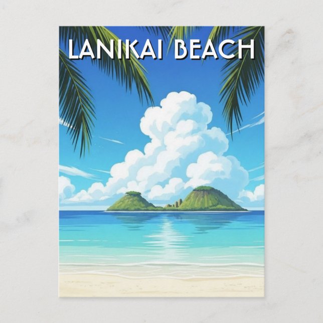 Postal Lanikai Beach Hawaii Travel (Anverso)