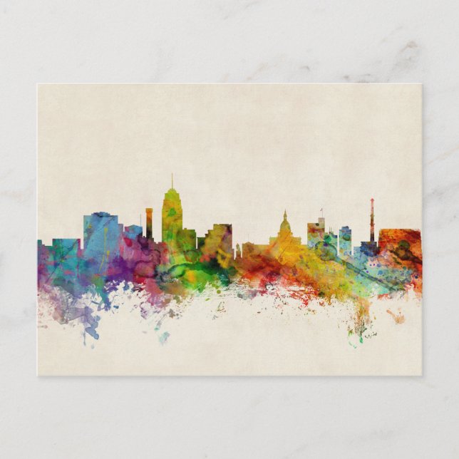 Postal Lansing Michigan Skyline (Anverso)