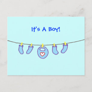 Postal Lanza de niños es un chico! Personalizado