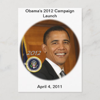 Postal Lanzamiento de campaña del presidente Obama 2012