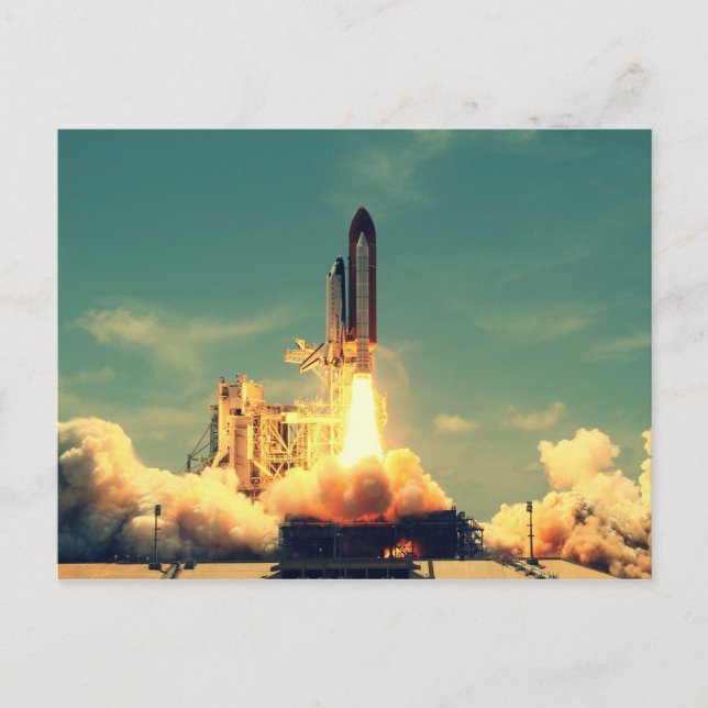 Postal Lanzamiento de cohete (Anverso)