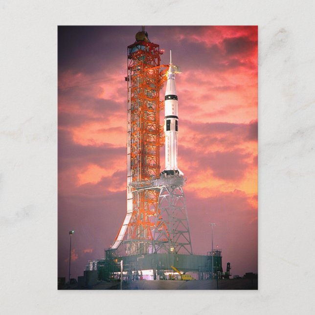 Postal Lanzamiento de cohete Apollo Saturn 1B (Anverso)