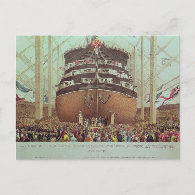 Postal Lanzamiento de H.M.S. Royal Albert, Sal Steamer (Anverso)