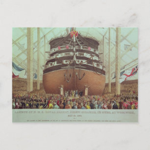 Postal Lanzamiento de H.M.S. Royal Albert, Sal Steamer