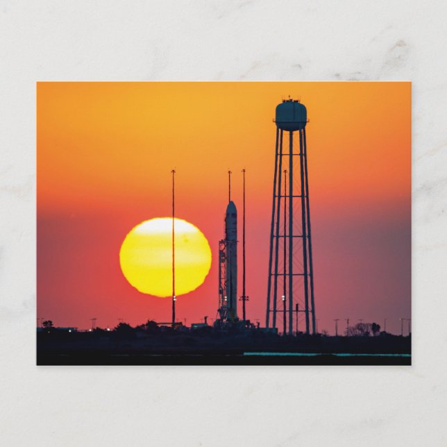 Postal Lanzamiento de la NASA Antares Rocket Sunrise (Anverso)