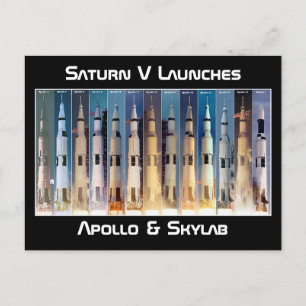 Postal Lanzamiento del cohete Saturn V Moon