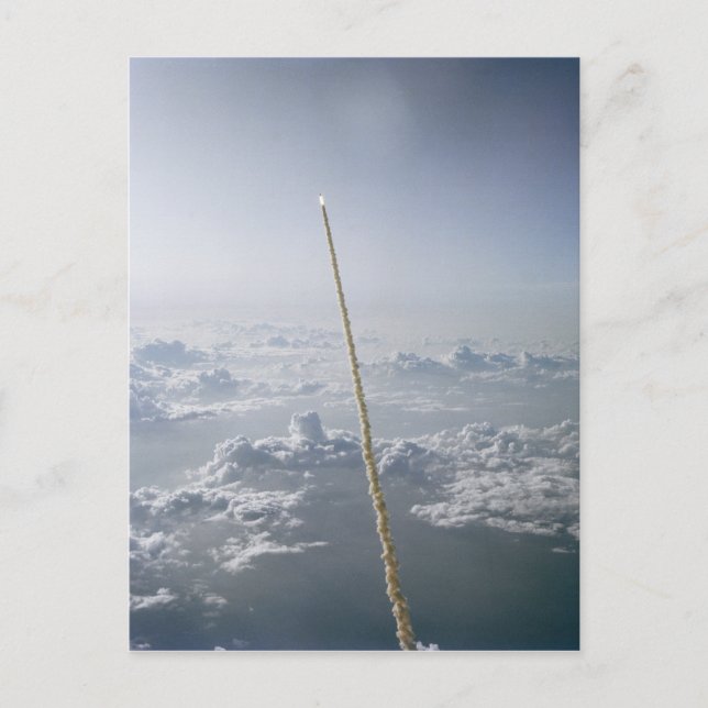 Postal Lanzamiento del transbordador espacial Challenger (Anverso)