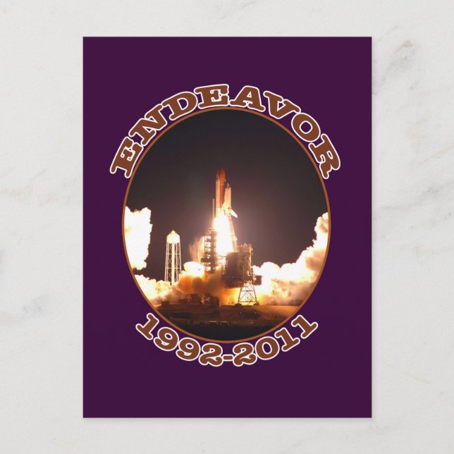 Postal Lanzamiento final del transbordador espacial Endea (Anverso)