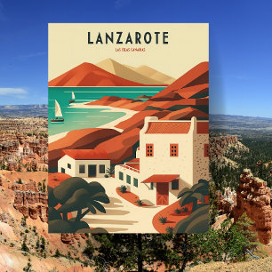 Postal Lanzarote España Viaje Vintage