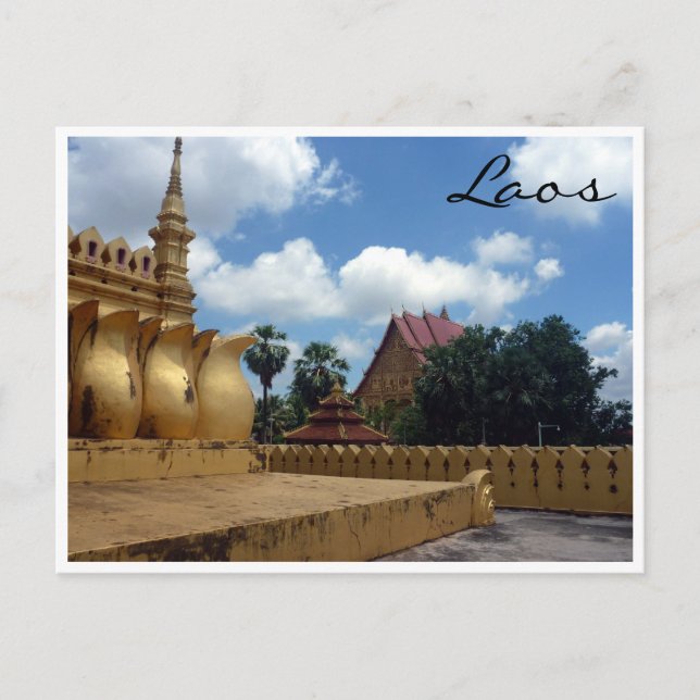 Postal lao golden stupa (Anverso)