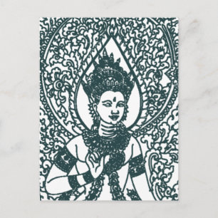 POSTAL LAO - TAILANDIA - CAMBOYA BUDISTA ANGEL DIOS