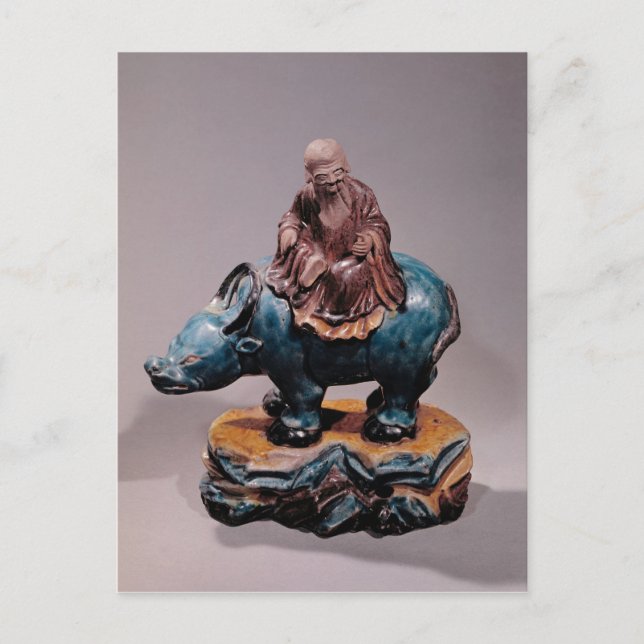 Postal Lao-Tzu en su dinastía Búfalo Qing (Anverso)