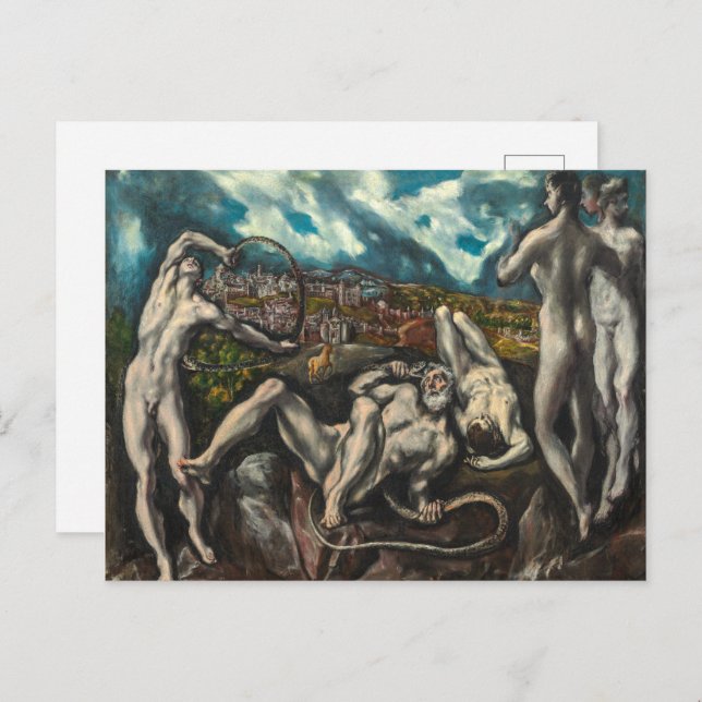 Postal Laocoö n | El Greco | (Anverso / Reverso)
