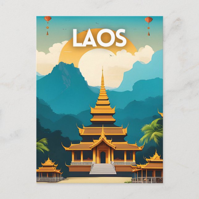 Postal Laos (Anverso)
