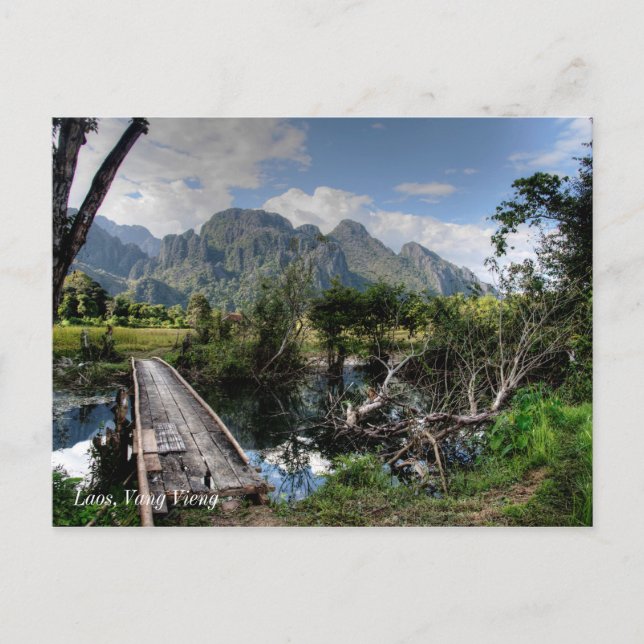 Postal Laos, Vang Vieng (Anverso)