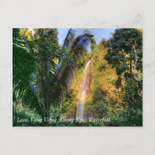 Postal Laos, Vang Vieng, cascada Kaeng Nyui