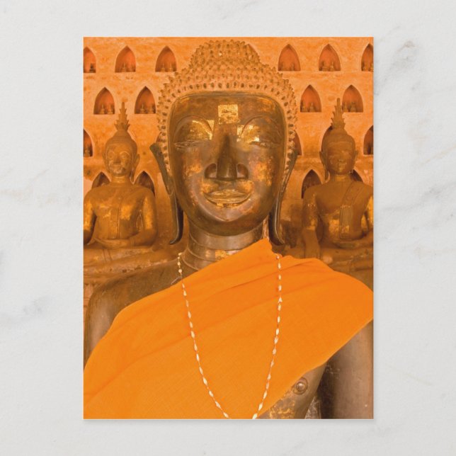 Postal Laos, Vientiane, una de 6840 imágenes de Buda en (Anverso)
