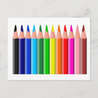Postal Lápices de colores