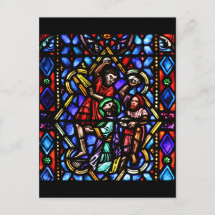 Postal Lapidación de San Stephens Sed Glass Art