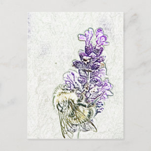 Postal Lápiz de abejorro Lavender