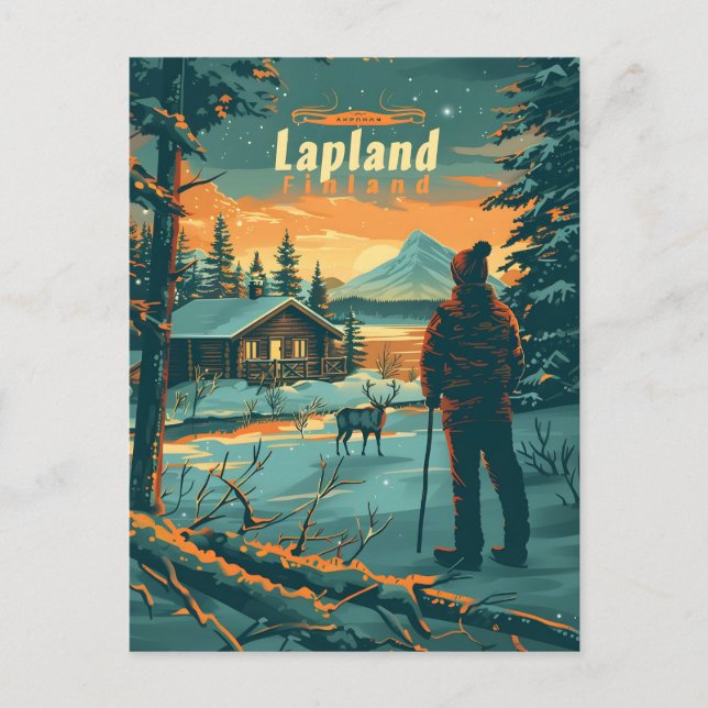 Postal Lapland Finlandia (Anverso)