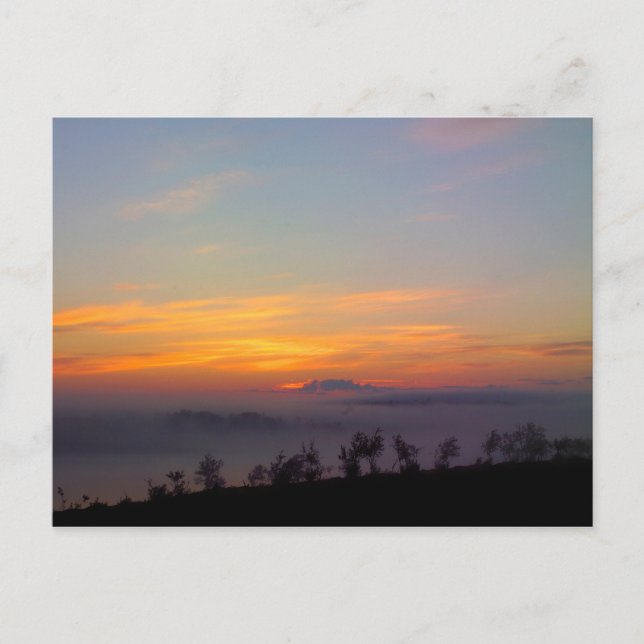 Postal Laponia finlandesa por la noche desde el sol y la (Anverso)