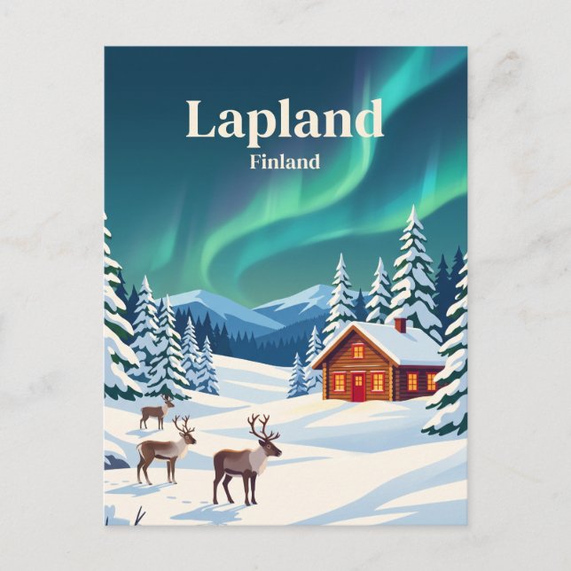 Postal Laponia Finlandia (Anverso)