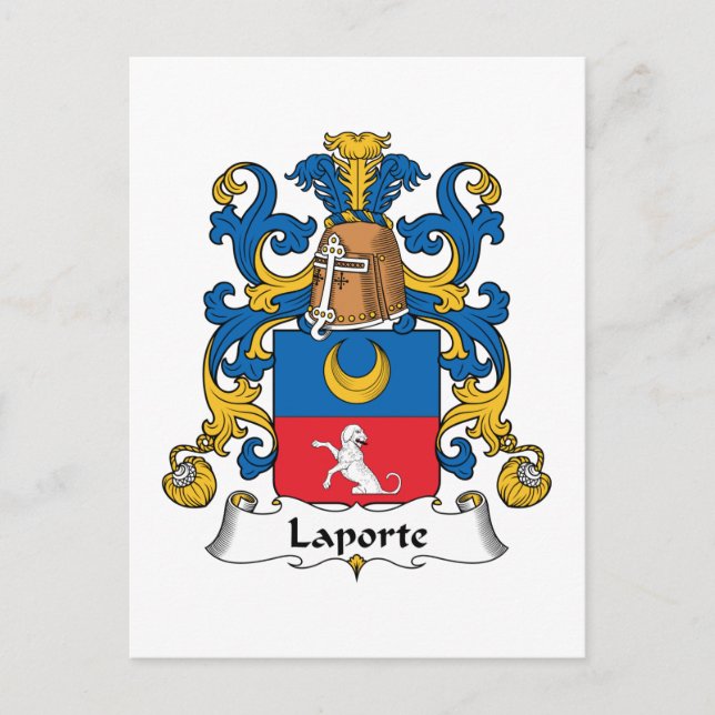 Postal Laporte Family Crest (Anverso)