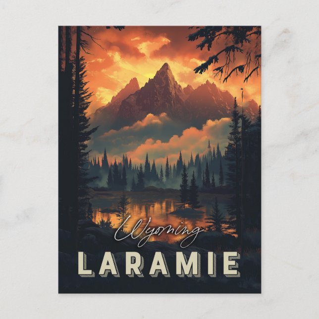 Postal Laramie Wyoming Vintage (Anverso)