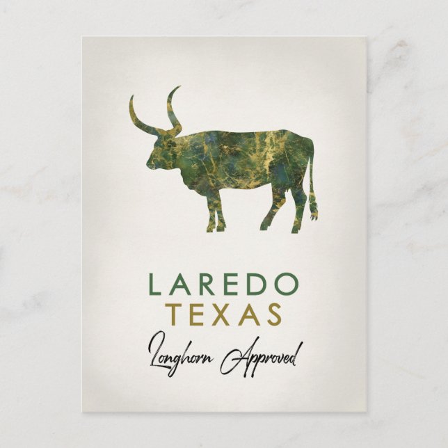 Postal Laredo Texas Dark Marble (Anverso)
