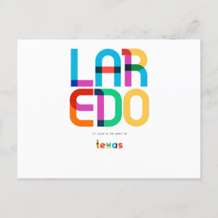 Postal Laredo Texas Mid Century, Arte Pop,