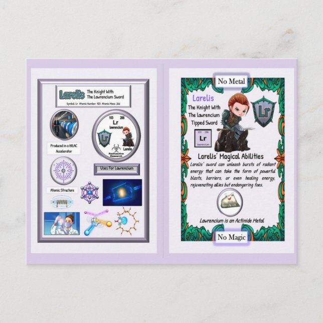 Postal Larelis - Espada de Knight Lawrencium (Anverso)
