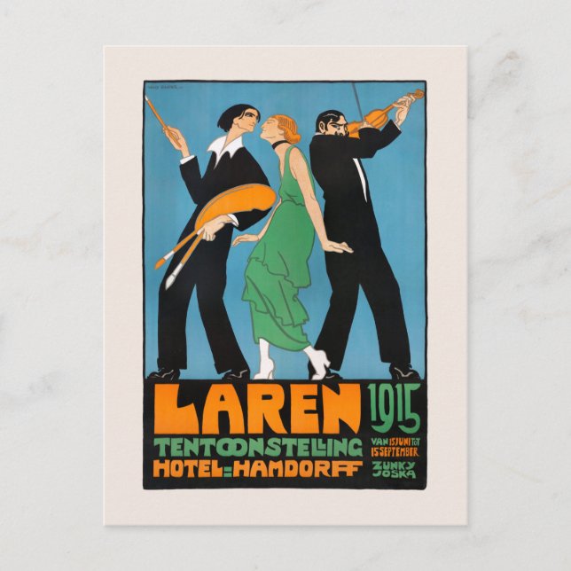 Postal Laren 1915, Poster de publicidad de cosecha en los (Anverso)