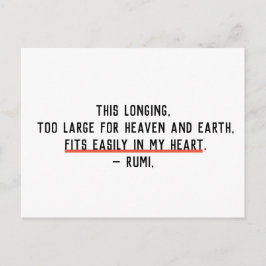 Postal Larga cita en My Heart Rumi
