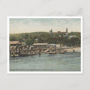 Postal Larga rama NJ Las tierras altas de Navesink c1906