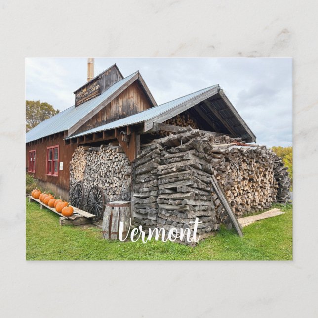 Postal Large pile of stacked wood (Anverso)