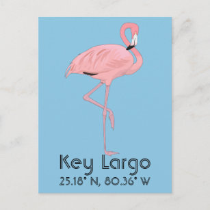 Postal Largo de clave FL Claves Flamingo Longitud de la l