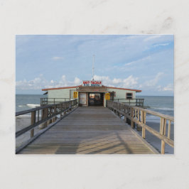 Postal Largo muelle por la mañana