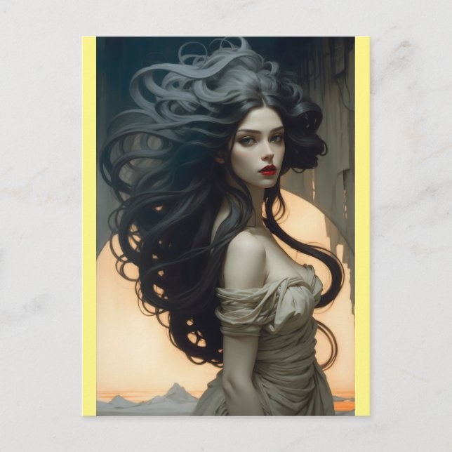 Postal largo pelo salvaje (Anverso)