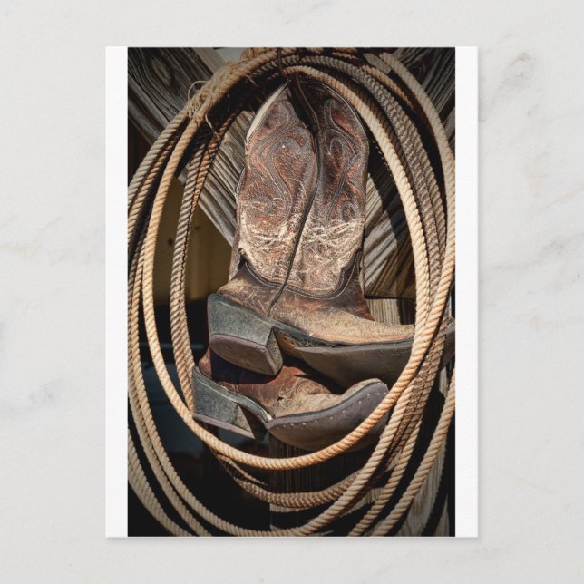 Postal Lariats and Cowboy Cowgirl Boots (Anverso)