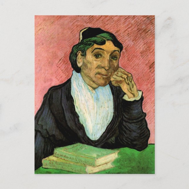 Postal L'Arlesienne (Madame Ginoux) de Vincent van Gogh (Anverso)