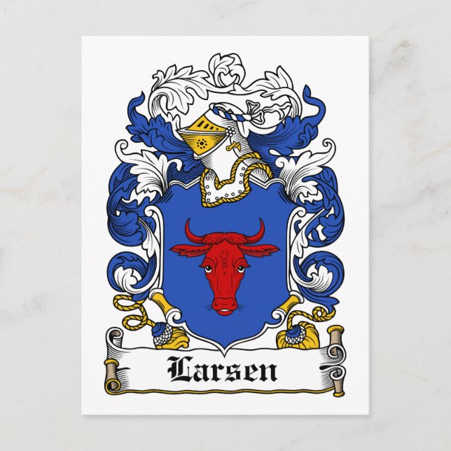 Postal Larsen Family Crest (Anverso)