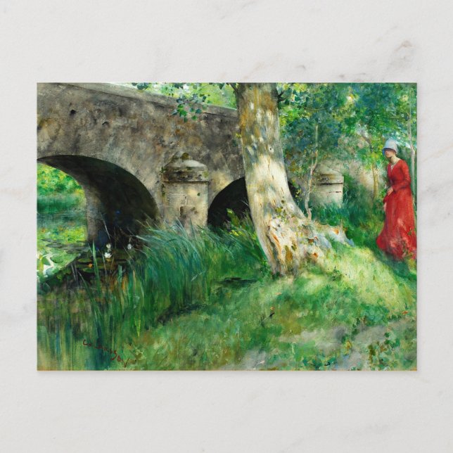 Postal Larsson - Puente en Grez (Anverso)