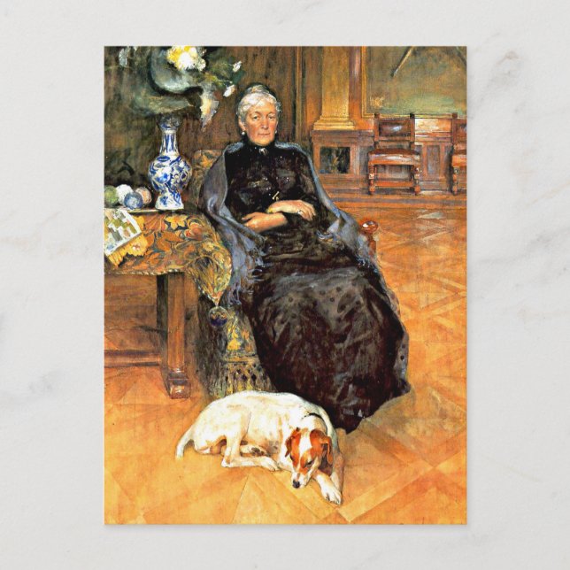 Postal Larsson: Retrato de Gothilda Furstenberg (Anverso)