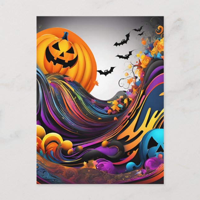 Postal L'art d'Halloween (Anverso)
