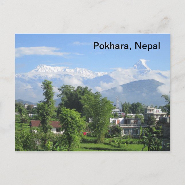 Postal Las anapurnas de Pokhara (Anverso)